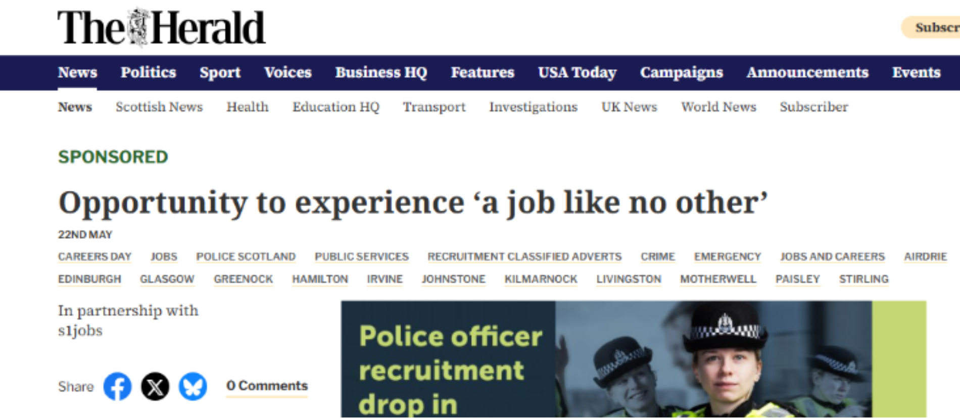 The Herald feature