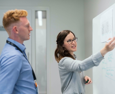 Teaching on a board