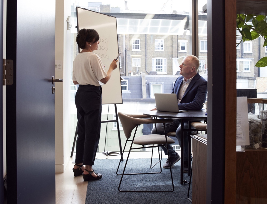 Teaching on a board